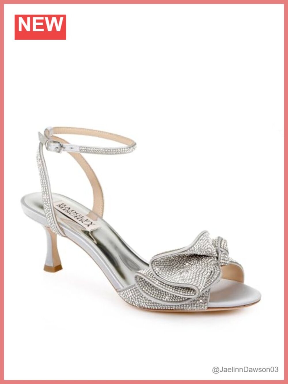Kitten Heel Open Toe Ankle Strap Heeled Sandals Satin Glitter Rhinestone